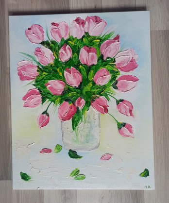 Painting маслом Букет роз