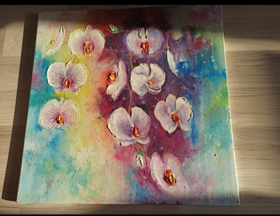 Painting маслом Орхидеи 