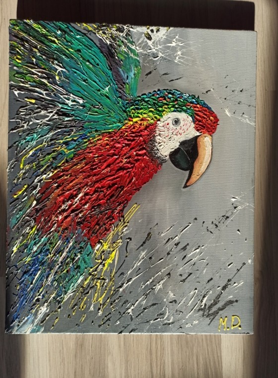 Painting маслом Попугай 