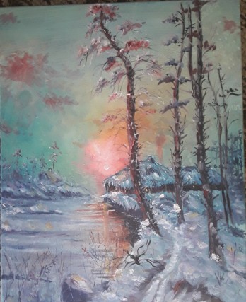 Painting маслом Зима