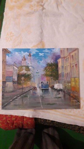 Painting маслом Город 