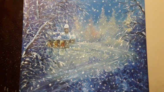 Painting маслом Снег