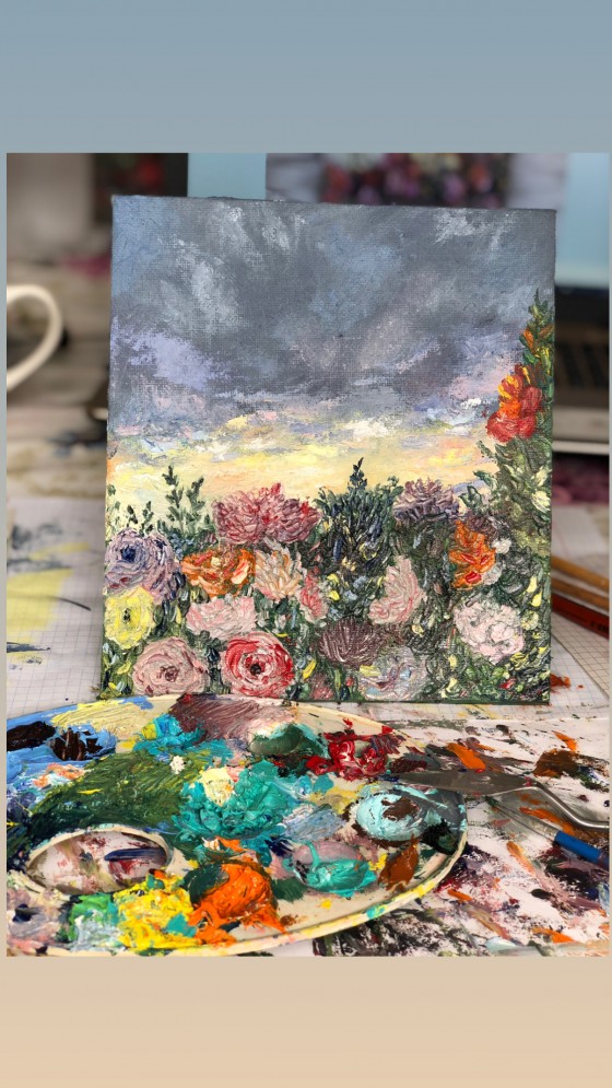 Painting маслом Цветы 