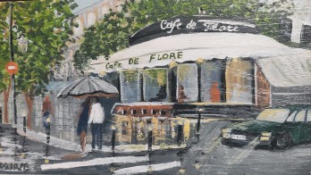 Painting акрилом Кафе де Флор