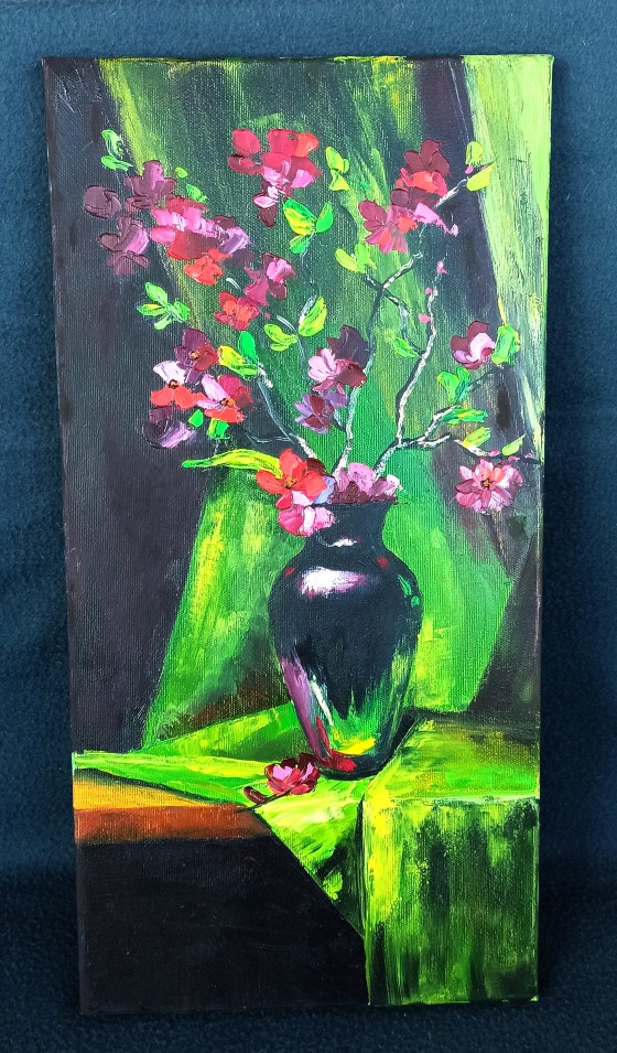 Painting маслом Букет сакуры 