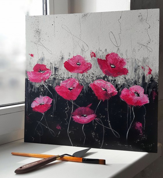 Painting акрилом Pink art