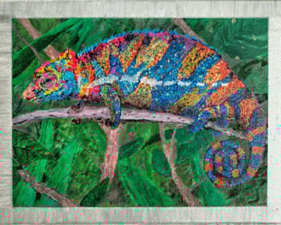 Painting акрилом Хамелеон #1
