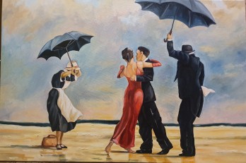 Painting маслом Романтична пара