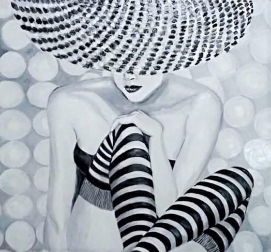 Painting маслом Все дело в шляпе