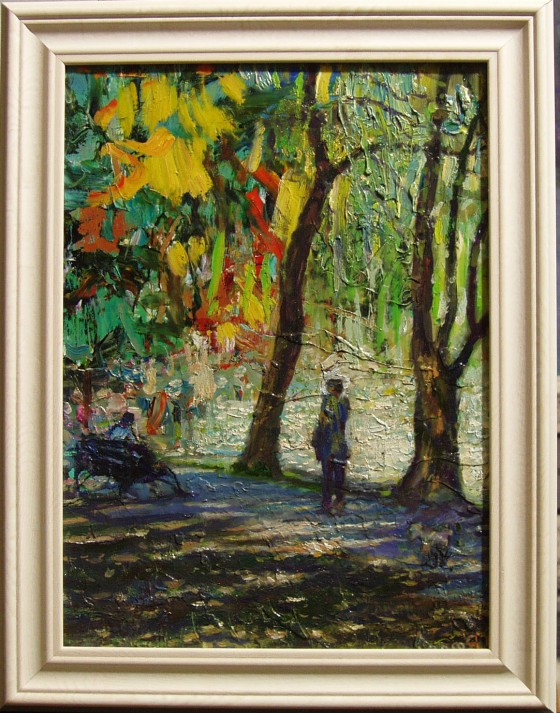 Painting маслом Осенняя прогулка