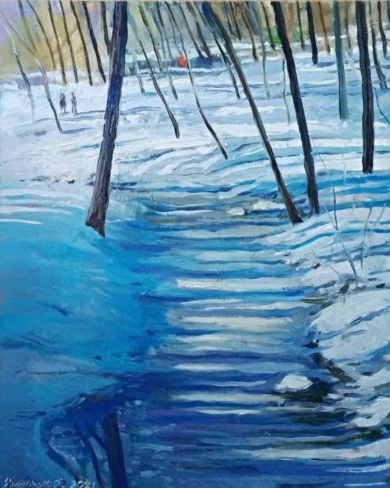 Painting маслом Предчувствие весны