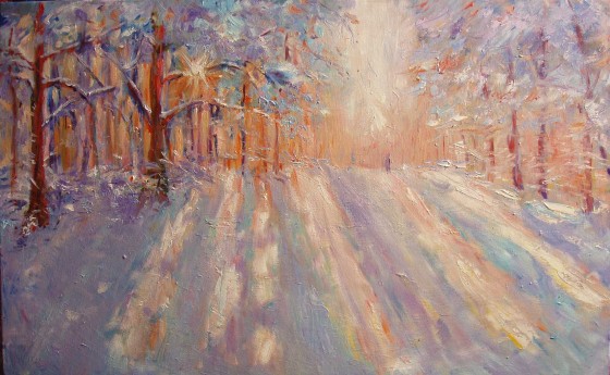 Painting маслом Зимушка зима