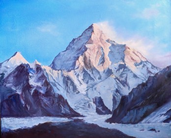 Painting маслом Гималаи. Вершина К2