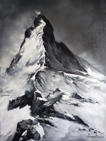 Painting маслом "гора Matterhorn" 