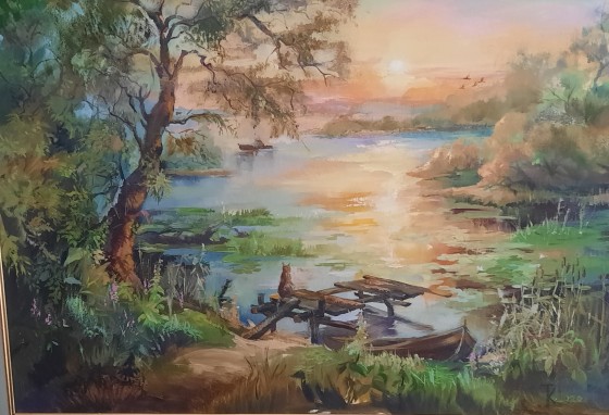Painting маслом "на закате"