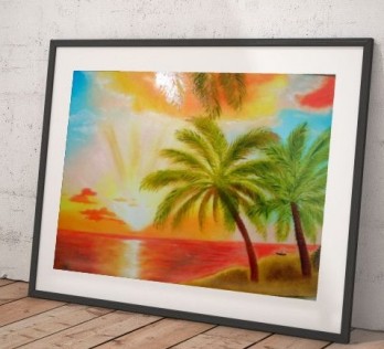Painting маслом Пляж