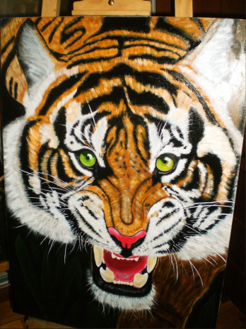 Painting маслом Тигр