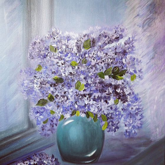 Painting маслом Сиреневый блюз