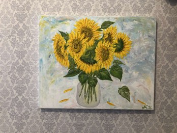 Painting акрилом Соняшники