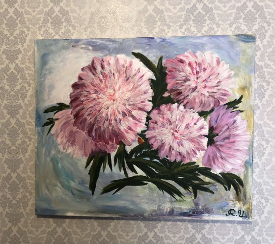 Painting акрилом Піон