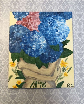 Painting акрилом Гортензія