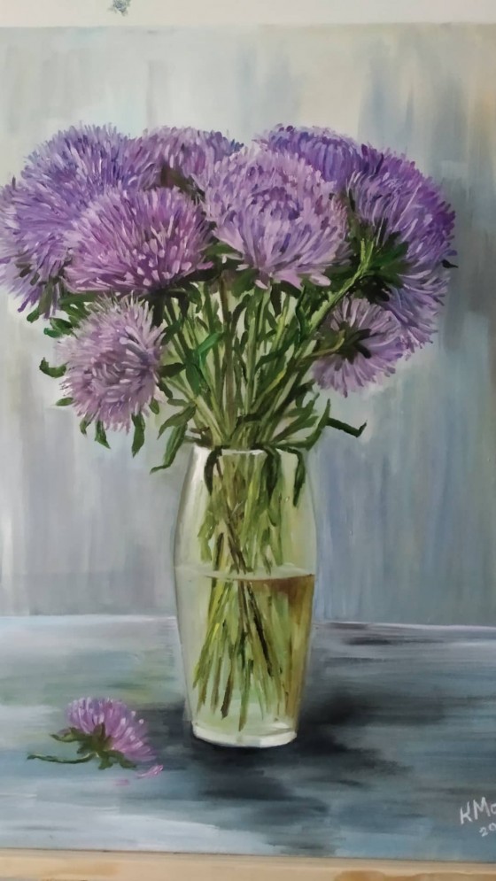 Painting маслом Астры