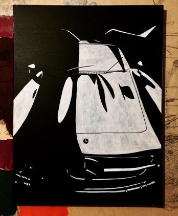 Painting акрилом Mercedes SLS