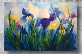 Painting маслом Ирисы