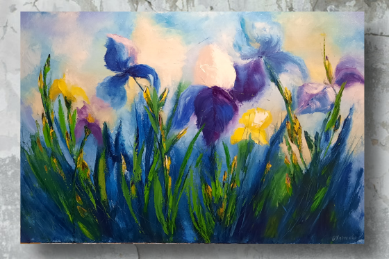Painting маслом Ирисы