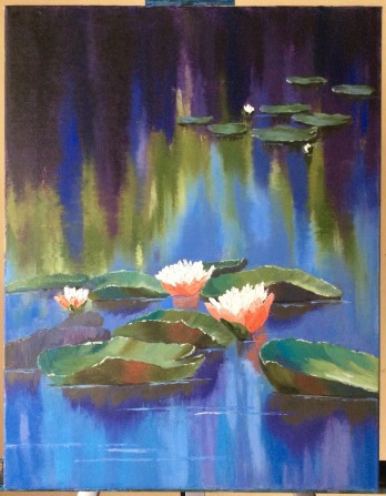 Painting маслом Кувшинки