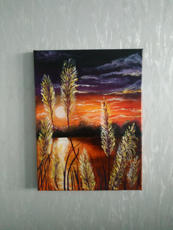 Painting акрилом Летний вечер