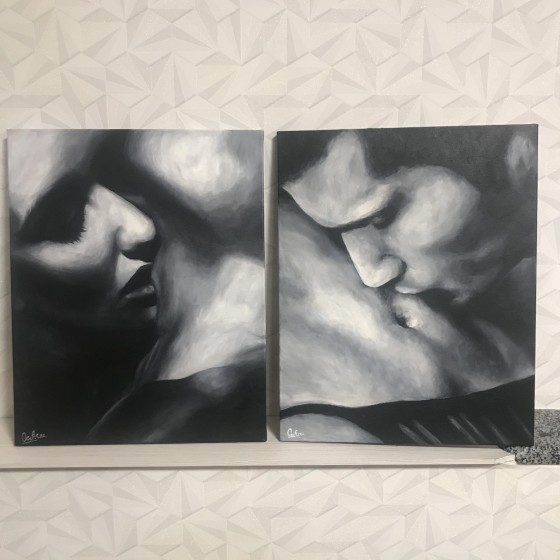 Painting маслом Его поцелуй