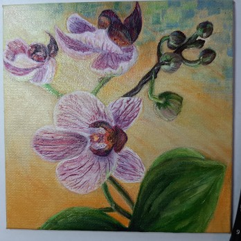 Painting маслом Орхидея 