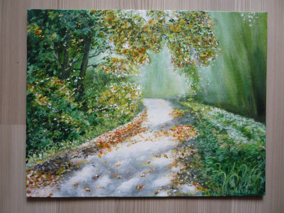 Painting акрилом Road to Autumn