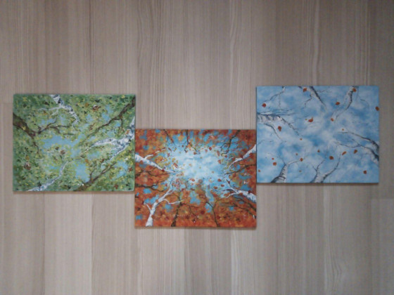 Painting акрилом A series of 3 paintings "Melodies of Autumn;