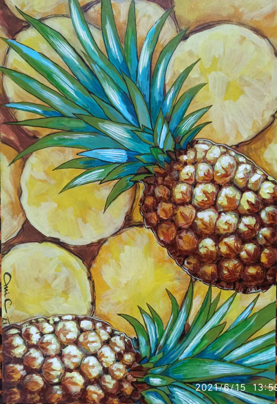 Painting акрилом "Ананас"