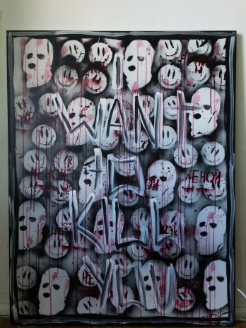 Painting в смешанной технике I want to kill you