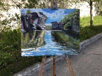 Painting маслом Буки Рідний край