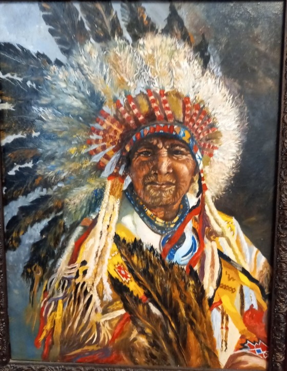 Painting маслом Индеец северной Америки