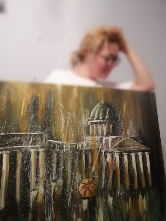 Painting акрилом Казанский собор 