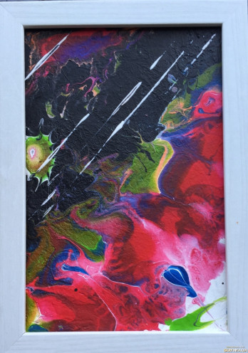 Painting акрилом Ночной дождь
