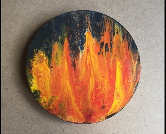 Painting акрилом Пламя
