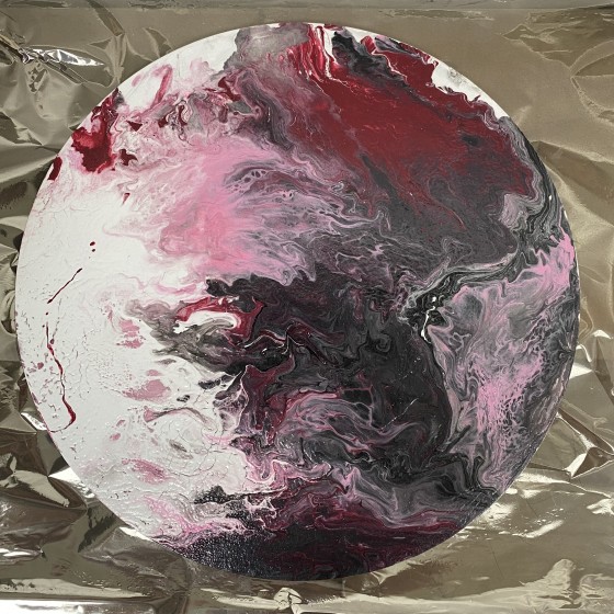 Painting акрилом Pink moon