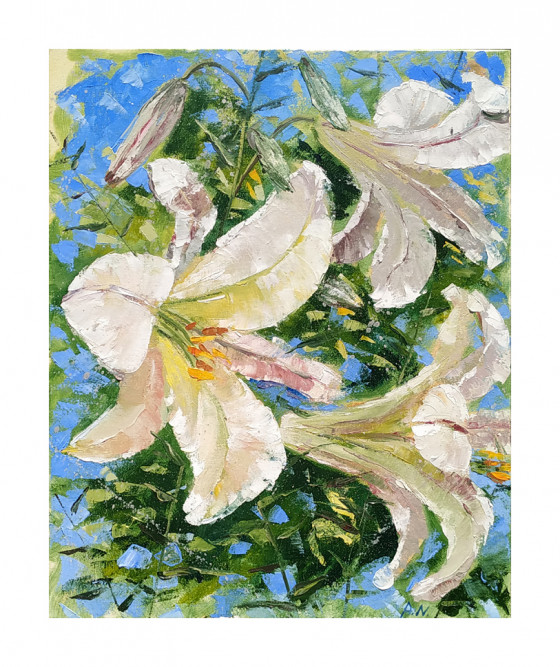 Painting маслом Лилии