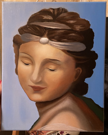 Painting маслом Голова святой Варвары 