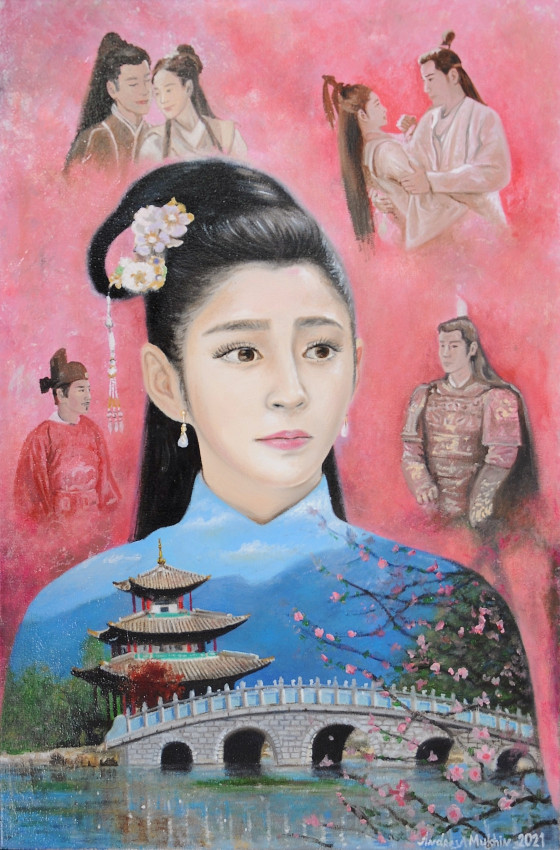 Painting маслом Воспоминания о временах Китайской династии