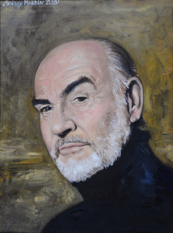 Painting маслом Movie Legend. Sean Connery