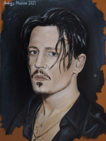 Painting маслом Johnny Depp