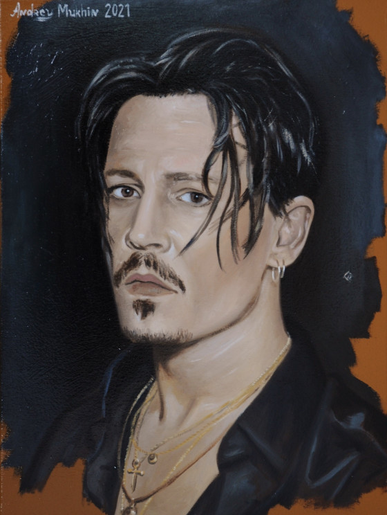 Painting маслом Johnny Depp