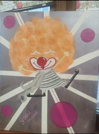Painting акрилом Клоун